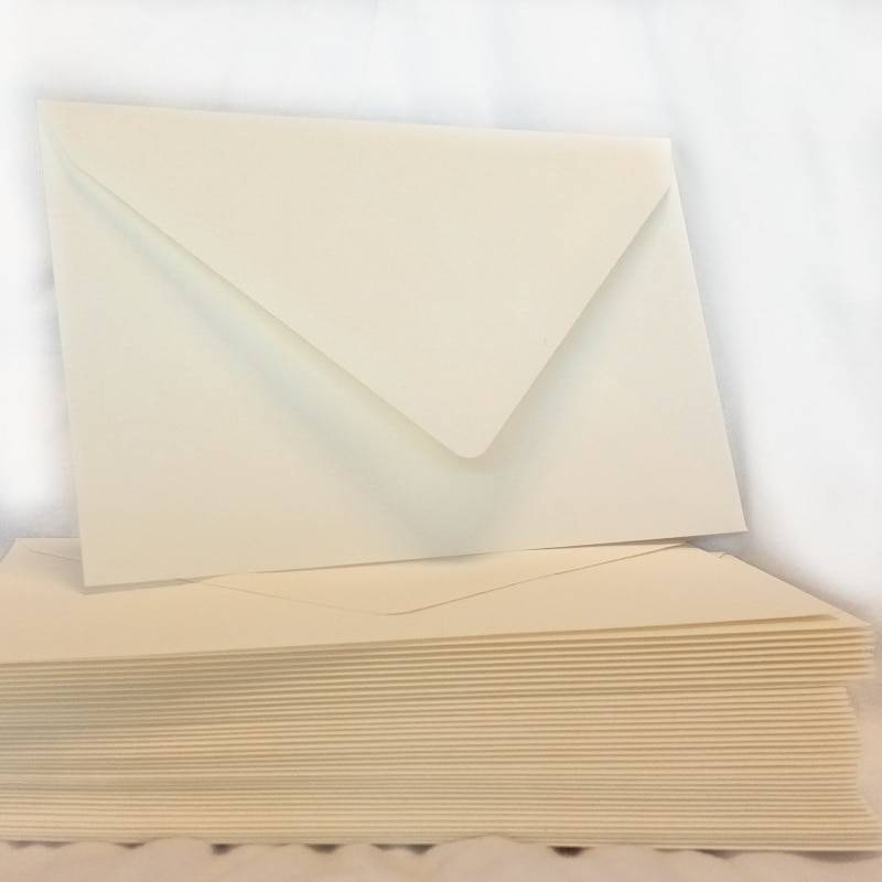 Enveloppes Papier Coloré Carré Blanc cassé