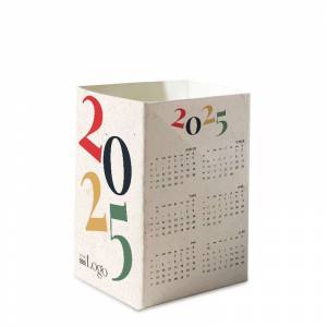 Calendrier 2025 original en forme de pot à crayon, personnalisé de votre logo